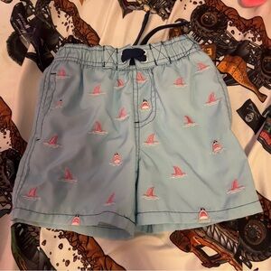 Kids Swim Trunks with Shark Print